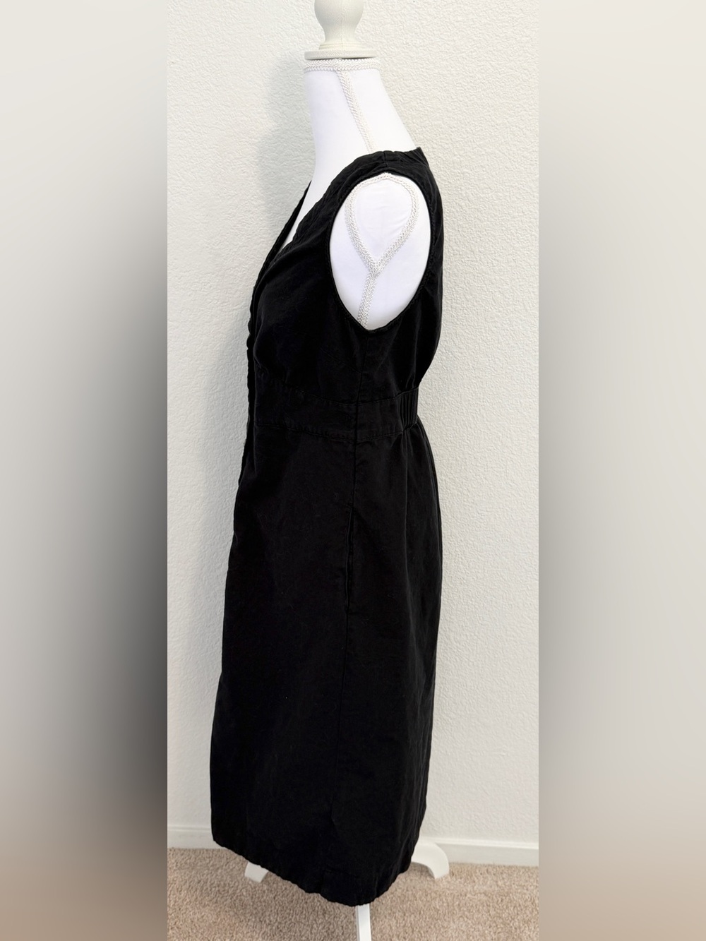 Pact Canopy Organic Cotton/Linen Button Front Dress - Picture 6 of 8